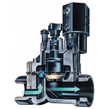 Typenreihe DV - 100DV Ventil mit 1“ Innengewinde BSP mit Durchflussregulierung, 24 VAC
