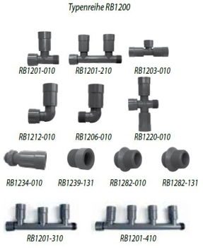 Preview: PVC- Adapter - Typenreihe RB1200 - Größe 1" AG x ¾“ IG - Typ RB1239131
