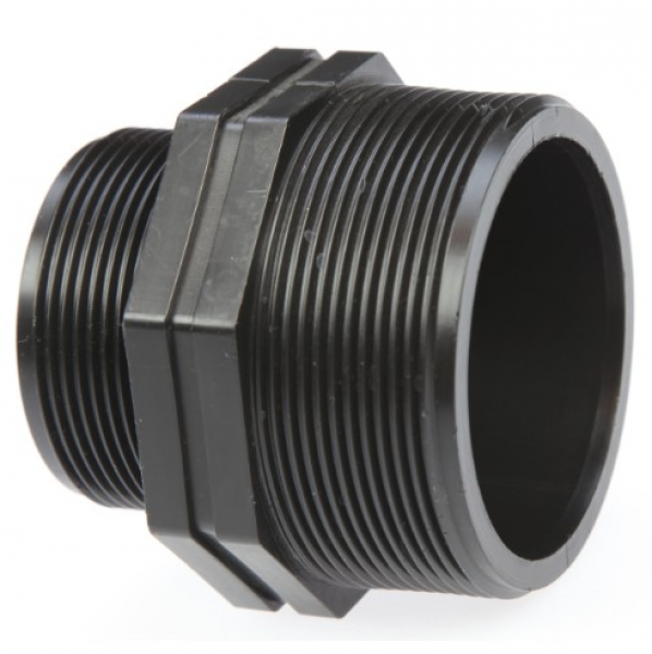 PP 2" x 1 ½" Doppelnippel reduziert AG/AG