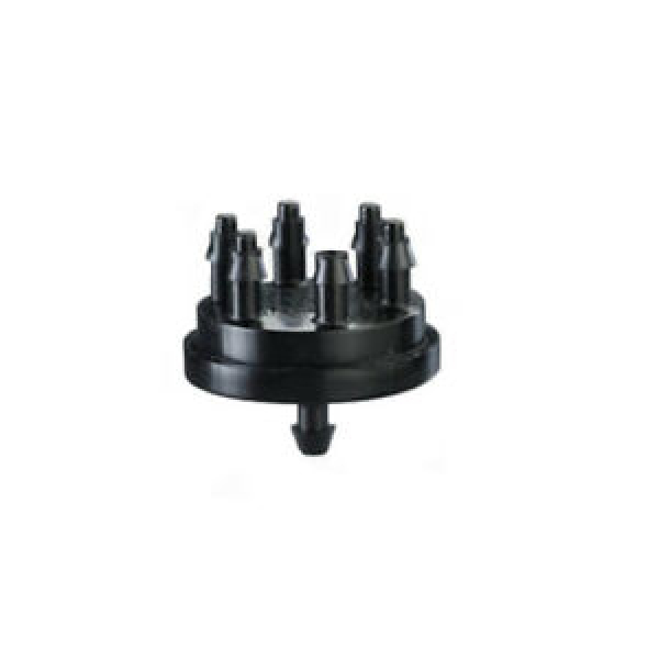 Tropfer mit 6 Ausgänge – 4 l/h für SXB/XS AUF ERDSPIESS: Einstellbare Micro-Sprüher auf Erdspieß